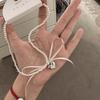 Heart Bow Choker Ribbon Jewelry Gift Trend Pendant Necklace  Women