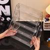 1pc stepped acrylic badge display rack, transparent desktop storage rack suitable for anime bars cards jewelry accessories