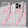 Pink Cherry Blossoms Phone Case For IPhone 17 16 15 Pro 14 13 12 11 Pro Max 15 Plus 16e 17air Silicone Soft Clear Cases Shell