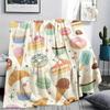 1Pc Cute Cartoon Print Flannel Blanket, High quality Comfortable for All Seasons, Home Decor, Warmth and Comfort, Perfect for Christmas Gifts W49