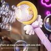 Childrens Moon Bubble Machine With Lightup Magic Wand For Girls Night Market Toy Play