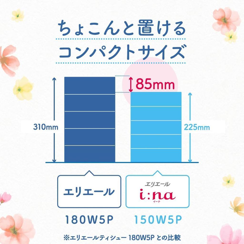 Ena 300 Sheets Bulk Value Tissues, (150 Pairs), 5-pack Box, Purchase, Pack.