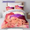 Kpop Demon Hunters Pattern Bedding,Quilt Set Quilt Cover Pillowcase Home Birthday Gift (1 * Duvet Cover + 2 * Pillowcase, Without Core)