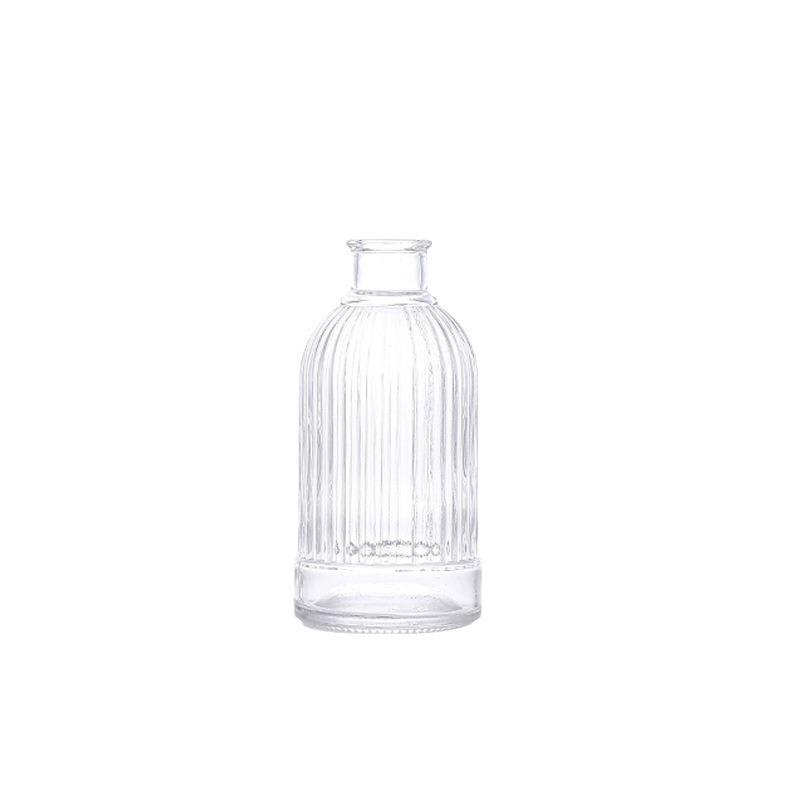 Glass Retro Stripe Aroma Diffuser Bottle, Flameless Fragrance, Multiple Specs, Essential Oil Decanter, Home Living Room Ornament