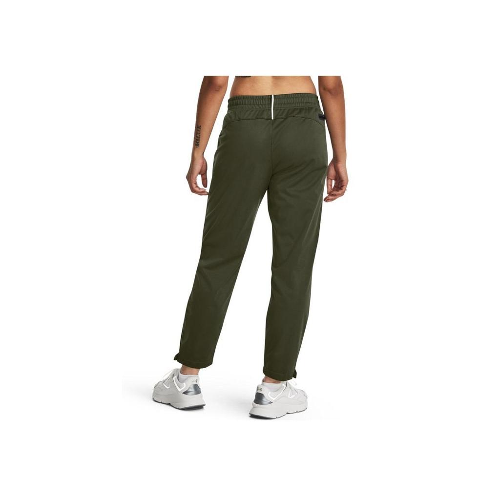 Under Armour Unstoppable Solid Color Elastic Waist Straight-Leg Knit Sports Pants Women Bottoms Green 1379769-390