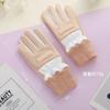Fleece Gloves Women's Autumn and Winter Warm Cycling Cold Driving Cute Waterproof Winter Outdoor Warm Gloves
