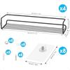 Spice Rack Organiser 4 Pack Wall Mounted Tier Shelf with Adhesive Sticker and Screws for Spices Herbs Jars and Other in Cupboar