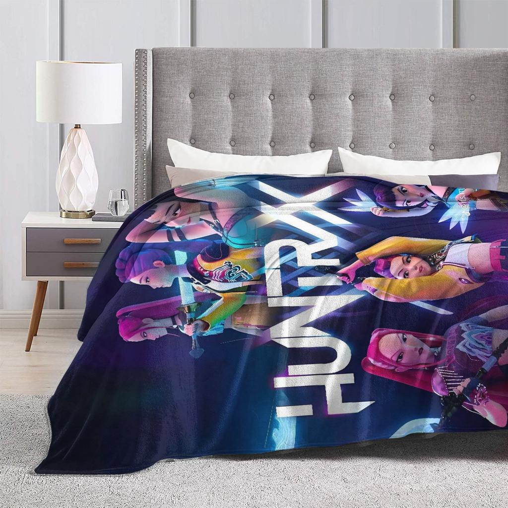 KPop Demon Hunters Plush Blanket Child  Flannel Throw Blanket For Couch Bed Soft Warm Design Quality Bedspread Gift Idea