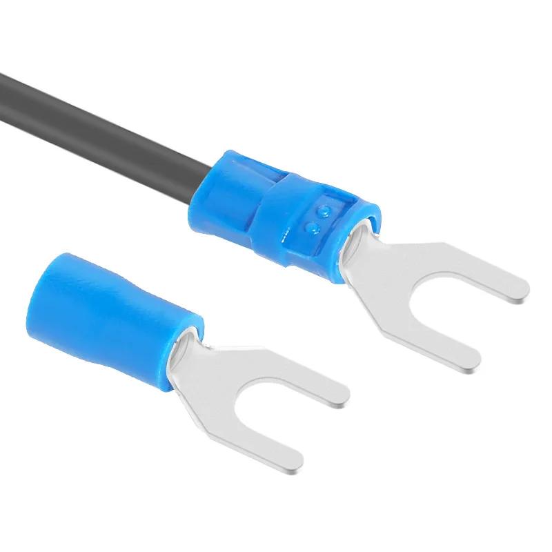 500PCS Fork Crimp Terminal M4/M5/M6 Spade Plugs Pre-insulated Ferrules Lugs For Splice Electricals Cable Wire End Connectors