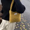 Trend gewebte Tasche Damen Winter neue Mode lässige Plüsch Bucket Bag vielseitige Umhängetasche