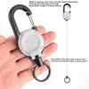 Adjustable Key Chain Adopts Steel Wire Rope Anti-fall Easy To Pull Buckle Elastic Hook Type Telescopic Buckle To Prevent Loss