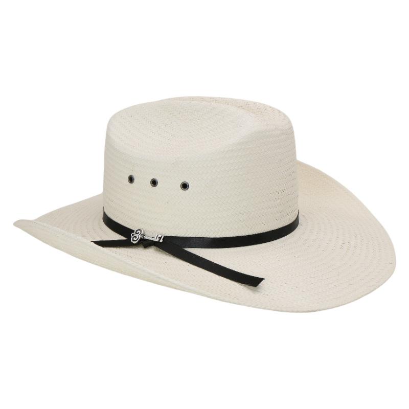 Stiff Five-Point Papyrus Knight Hat Western Panama Cowboy Hat Spring Summer Men'S Sun Hat