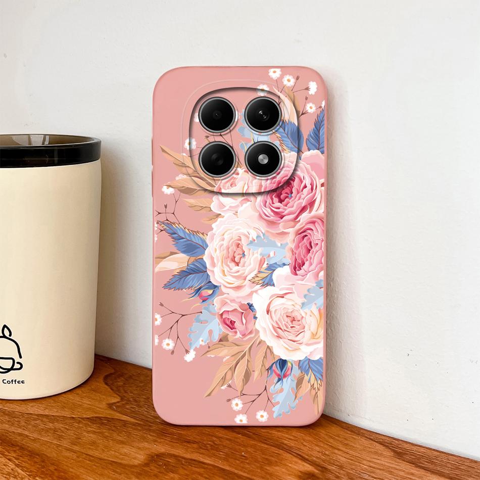 Case For Redmi Note 15 Pro Plus Candy Painted Flower Phone Cover For Redmi Note15 4G 5G Soft Camera Protecion Liquid Back Covers