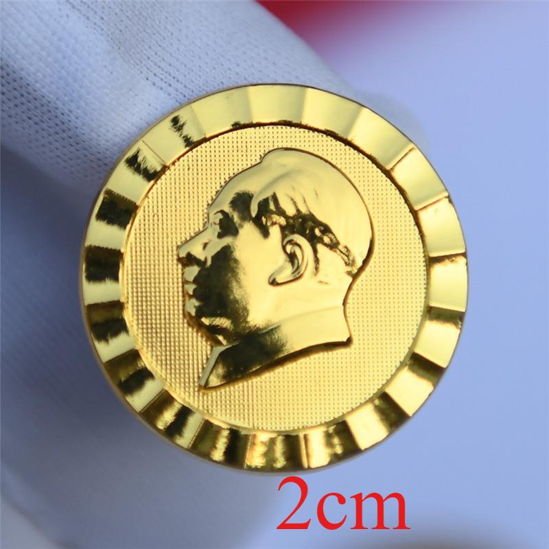 Chairman Mao s portrait, golden badge,portrait brooch, Grandpa Mao s chest badge, collection of medals and accessories