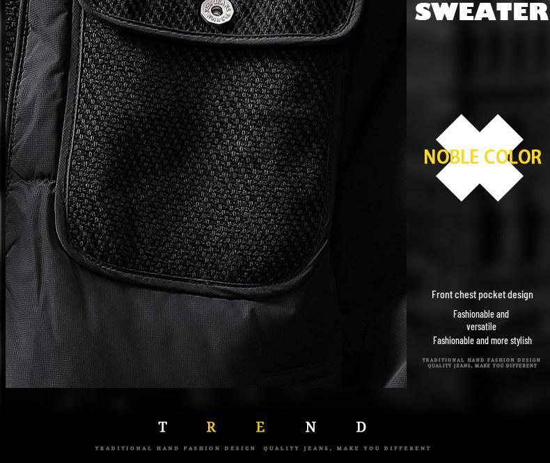 Men's High-End Lightweight American Fashion Winter Down Jacket - Trendy, Warm Lapel Design for Cold Protection