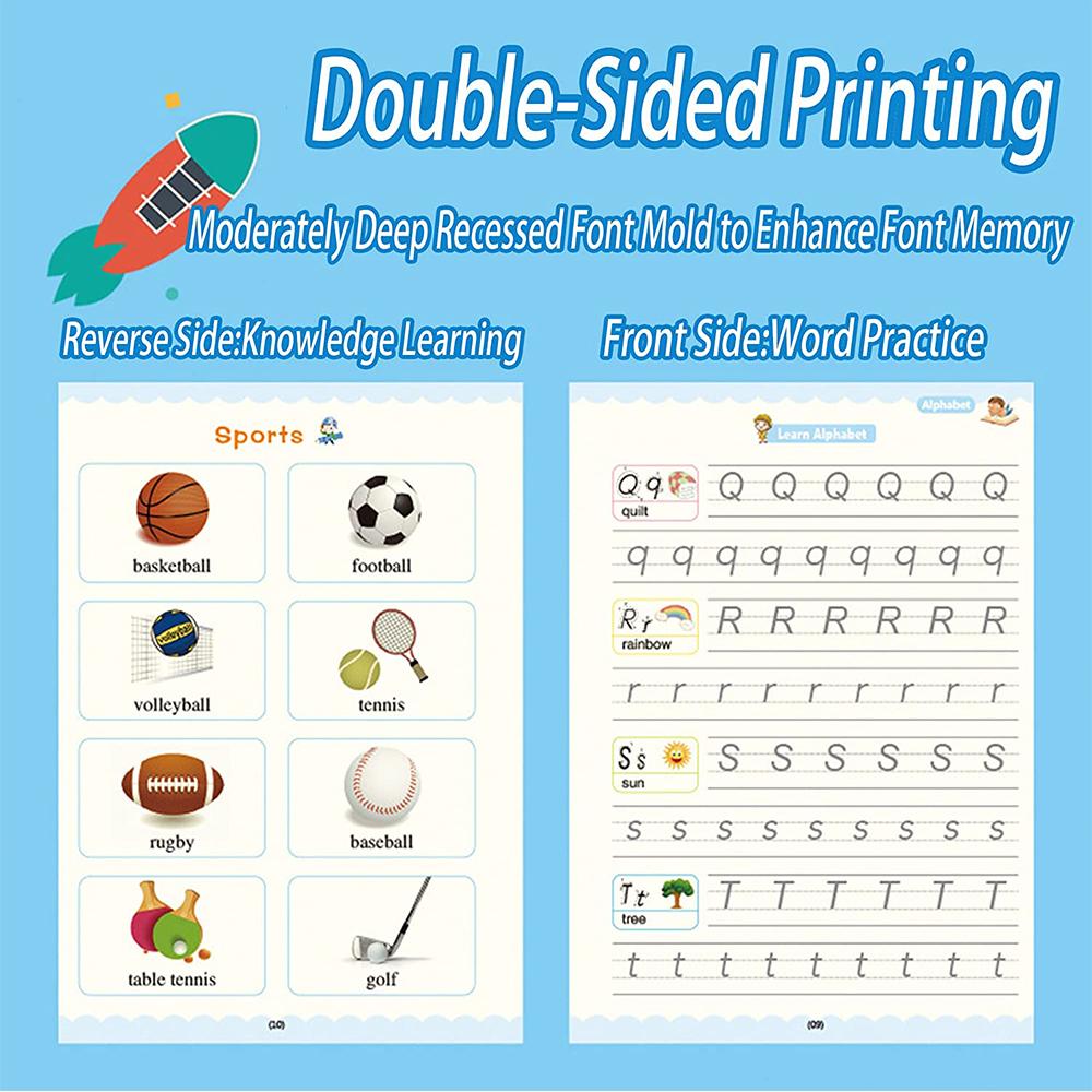 Magic Practice Copybook Reusable Copybook Preschool for Kids Age 3-8 Kinds