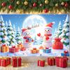 Christmas Party Banner Cute Character Snowman Banner Snowman Gift Banner Snowman Theme For Office Party Holiday Decoration