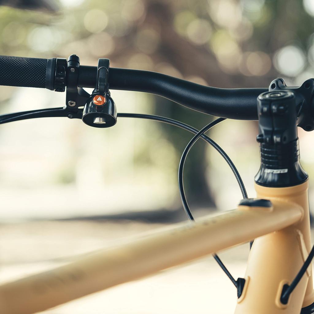 Granite Cricket Mountain Bicycle Bell Bike Bell with Single Strike and Continuous Cowbell Modes for to 35mm Handlebars - 22.2mm