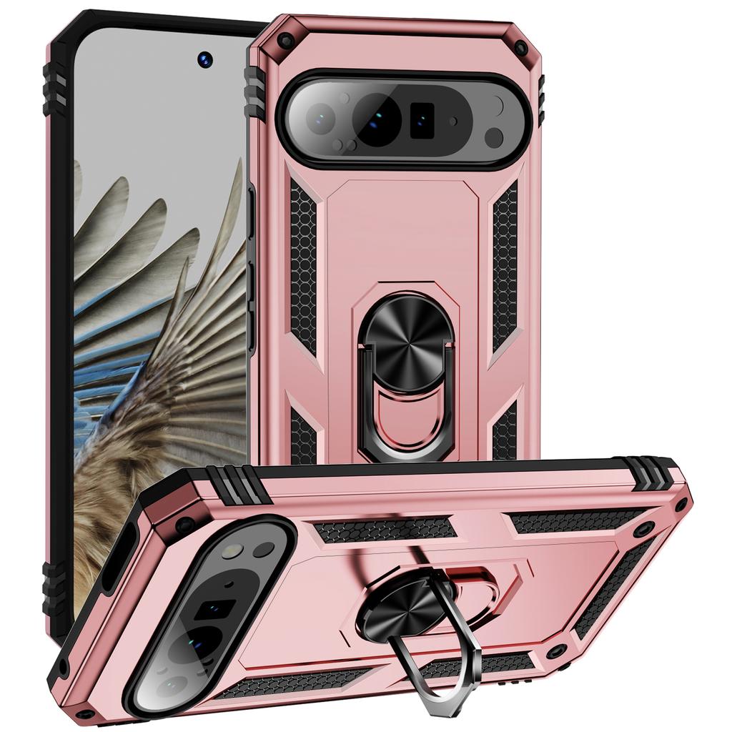 For Google Pixel 9 Pro XL Case Shockproof Kickstand PC+TPU Phone Cover
