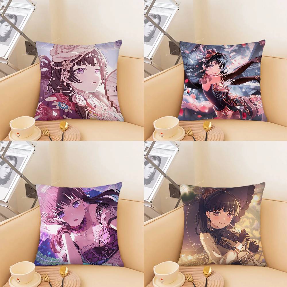 pc BanG Dream Shirokane Rinko Pillow Case Fashion Square Pillowcase Bedroom Sofa Room Ins Decoration Leisure