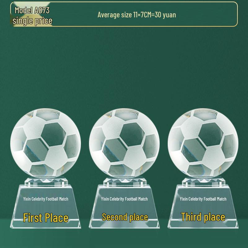 

Custom Crystal Football Trophy - 2025 Golden Boot Top Scorer Award (Extra Large)