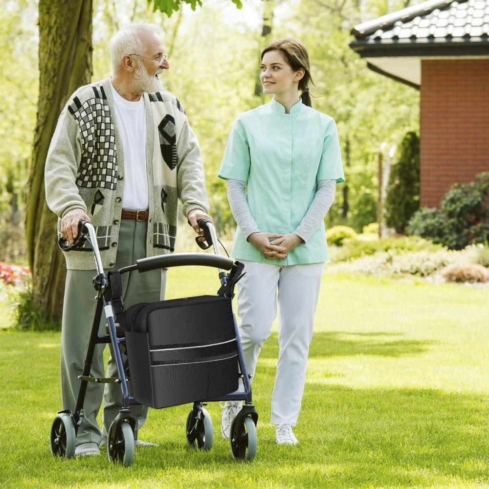 Waterproof Wheelchair Storage Bag Large Capacity Wheelchair Hanging Pouch  Wheelchair Accessories