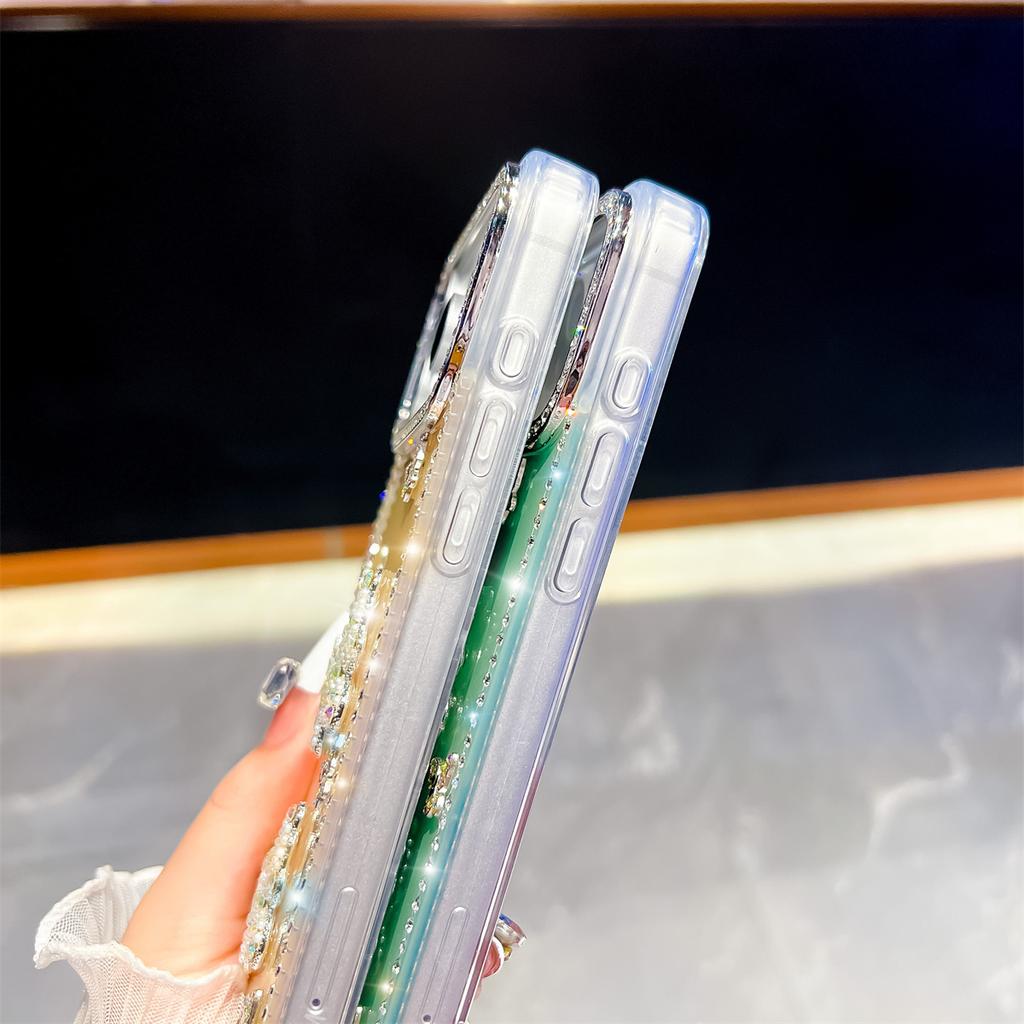 Handmade Sparkly Diamond Butterfly Swarm IMD Phone Case, Compatible with iPhone 13,iPhone 14,iPhone 15,iPhone 16,iPhone 17 Series