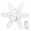 Skládací stropní ventilátor LED 16 palců E27 60W - 4 rychlosti, dálkové ovládání, nastavitelná světla