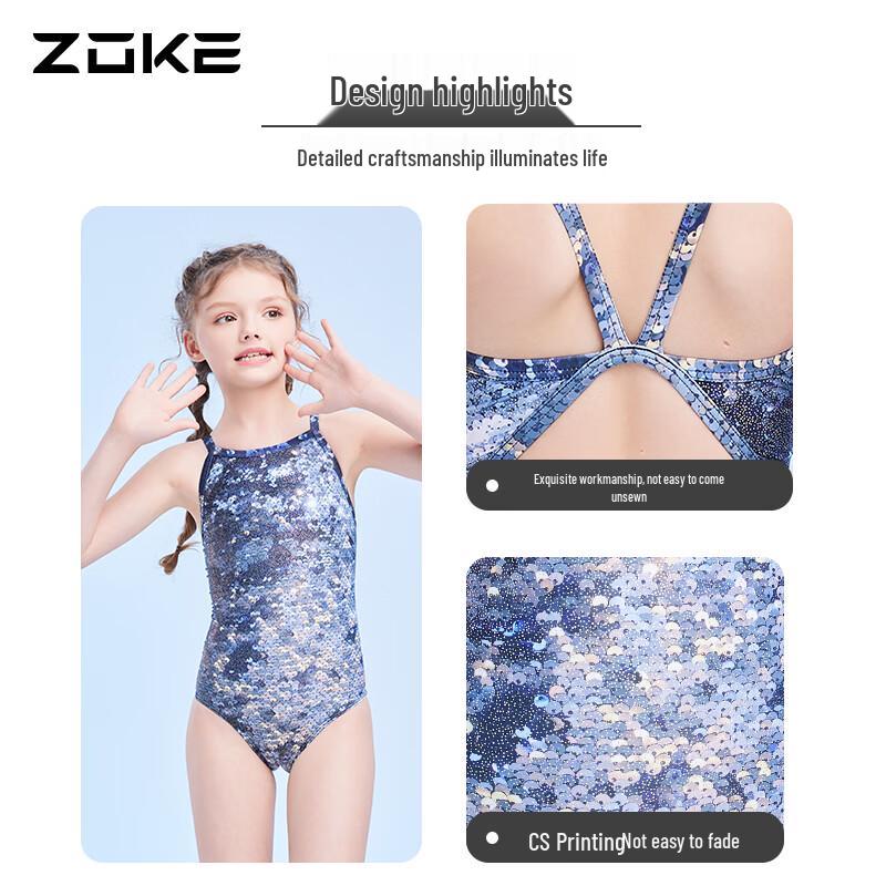 ZOKE Girls' One-Piece Athletic Training Swimsuit