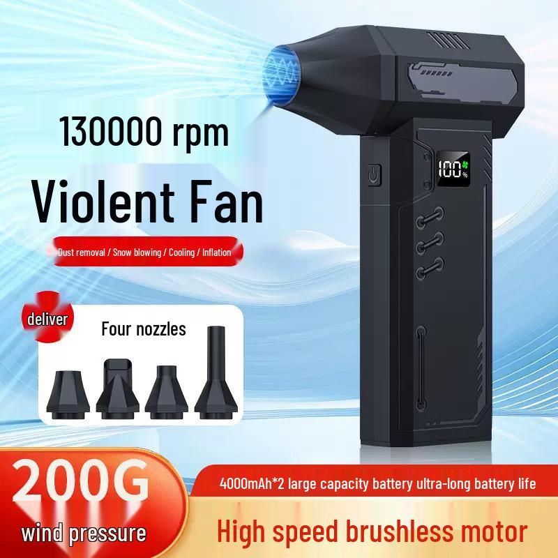 

X15 Extreme Violence High-Speed Brushless Mini Fan – Portable Outdoor Camping Handheld Duster & Snow Remover. 150 x 92 x 38 mm