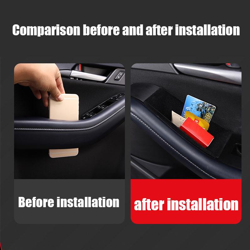 Car front and rear door storage boxes made of ABS material and plush interior products For Mazda CX-30 CX30    2024