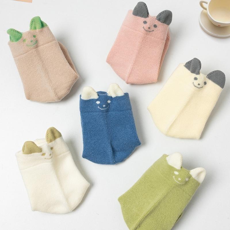 Infant Baby Socks for Girl Boy Cotton Solid Soft Breathable Cute Accessories Unisex Newborn Boneless Short Socks