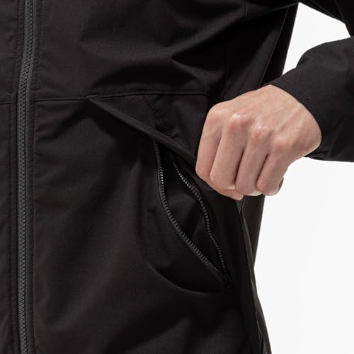 Training Wear Proof Stretch Jacket, Water-Repellent, 32MCC570, Men's, Black, Size M