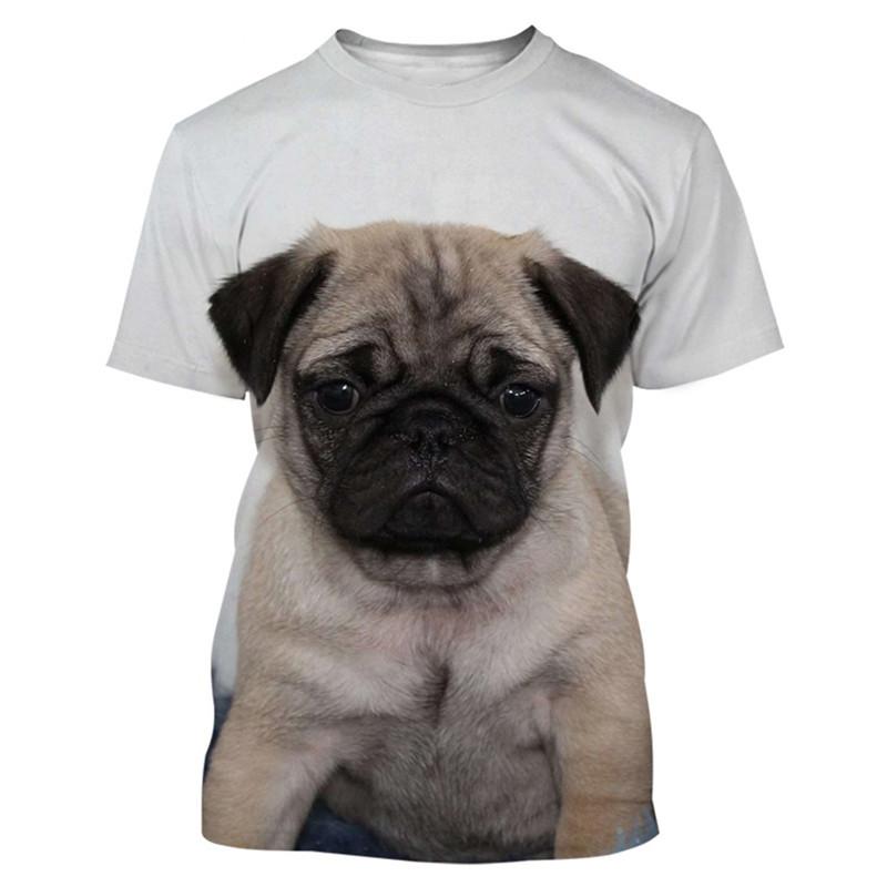 Brave Bulldog 3D Printed Men's Casual Short Sleeved T-shirt Plus Size O Neck Men's T-shirt