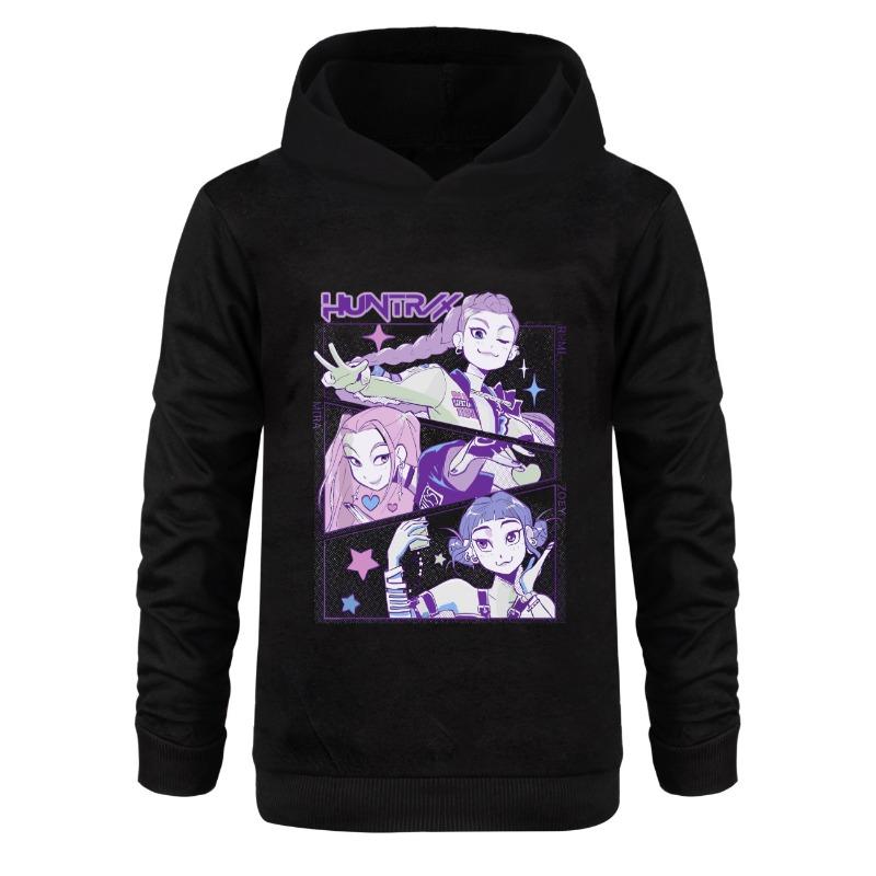 

K-Pop Охотники на демонов Huntrix Толстовки для мальчиков Модная толстовка для девочек Детские повседневные пуловеры Свитера с длинными рукавами Детская осенняя одежда 160 1314Y