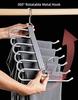 6 Layers Aluminum Pants Hangers,Space Saving Jean Scarf Organizer,Multi-Functional Closet Heavy Rack for Slacks Jeans Trousers
