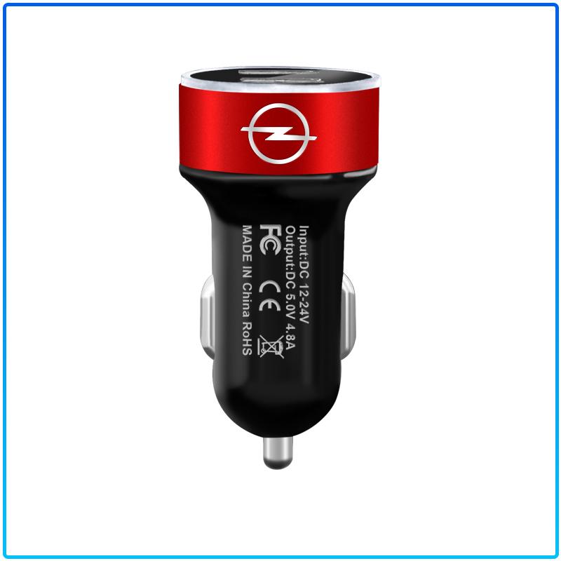 Car Charger 2 USB Ports Fast Charging Digital Display Car Accessories For Opel Astra H G Corsa Insignia Astra Antara Meriva Zafira Interior