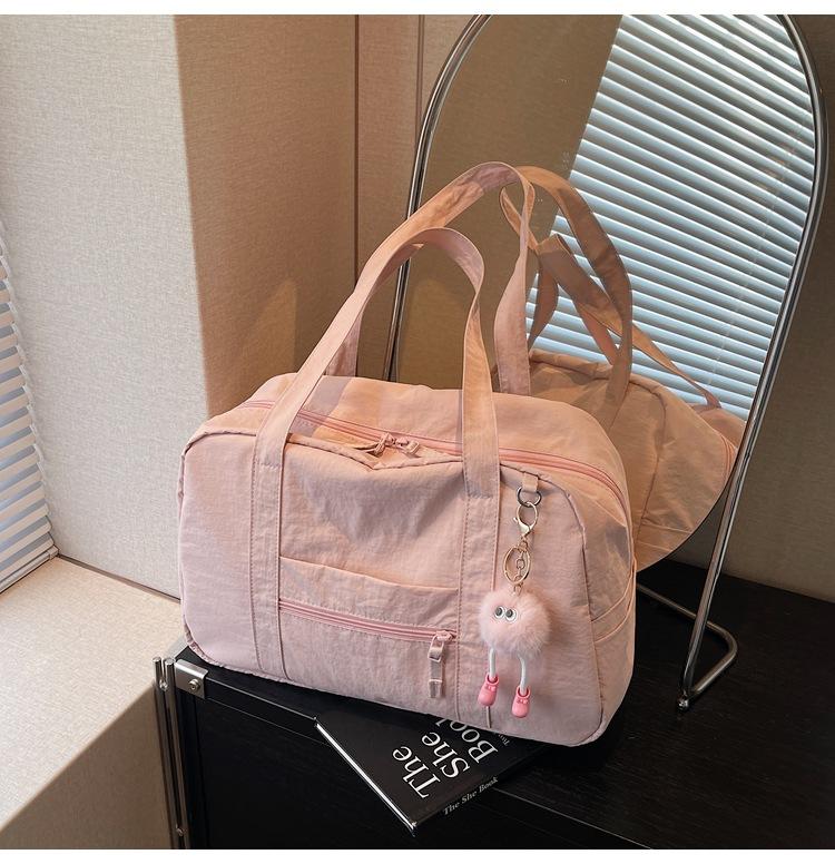 School bag niche light travel bag large capacity leisure Korean fitness bag solid color versatile backpack simple commuter tote bag