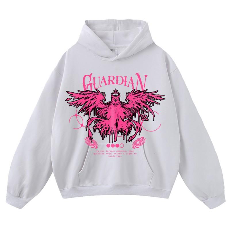 Oversized Streetwear Hoodie Men Cotton Graphic Print Loose Fit Winter Casual Sweatshirt