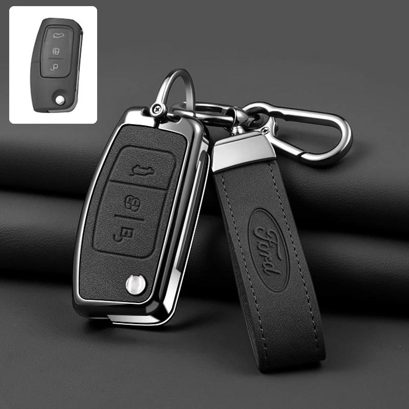 Autoaufkleber Heiß Für Ford Auto Schlüsselanhänger Hülle Schale Für Ford Focus 2 MK2 Fiesta Mondeo Galaxy Falcon Territory Ecosport Kuga Escap