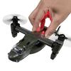 Cool! Osprey Airplane Transport Plane Toy with Lights, Sound, Transforming, Propeller, Pull-Back, and Running Function (Moss Green)