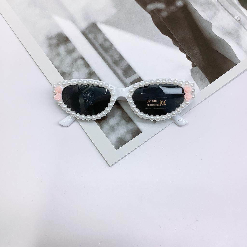 Children'S Fashion Sunshade Glasses Sun Protection Uv Protection Glasses Boys And Girls Cute Baby Diy Pearls