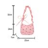 1Pcs Cute Flower Bow Print Canvas Shoulder Bags New Korean Girl Handbags Outdoor Travel Women Keys Phone Messenger Bag