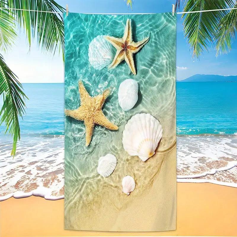 Funny Bear Riding Shark Beach Towel Cool Print Quick Dry Absorbent Towel for Teens Boys