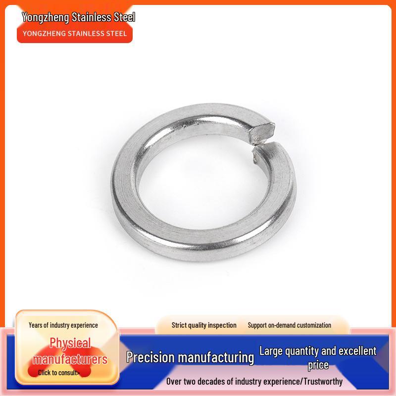 304 & 316 Stainless Steel Spring Washers: Open & Galvanized Options