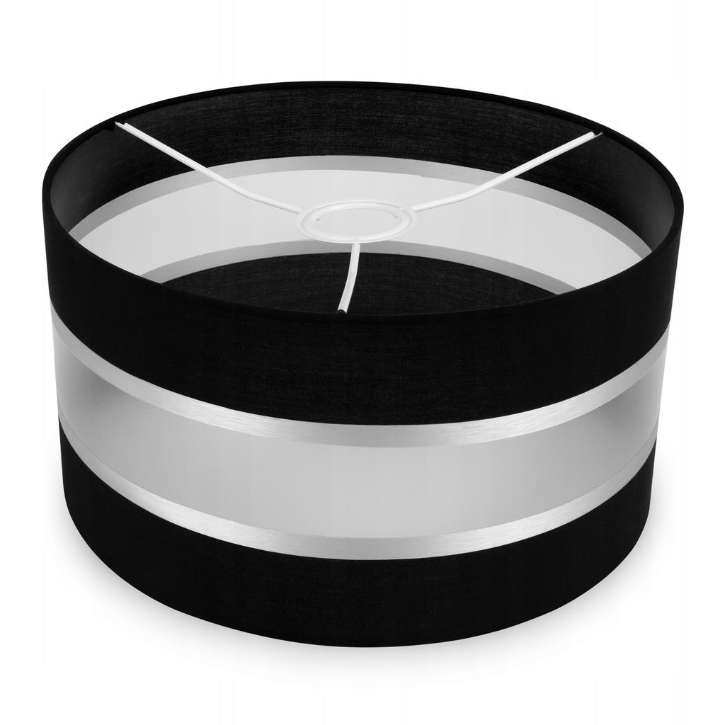 Modern Lampshade 35Cm Chrome Strip Choice Of 8 Colors