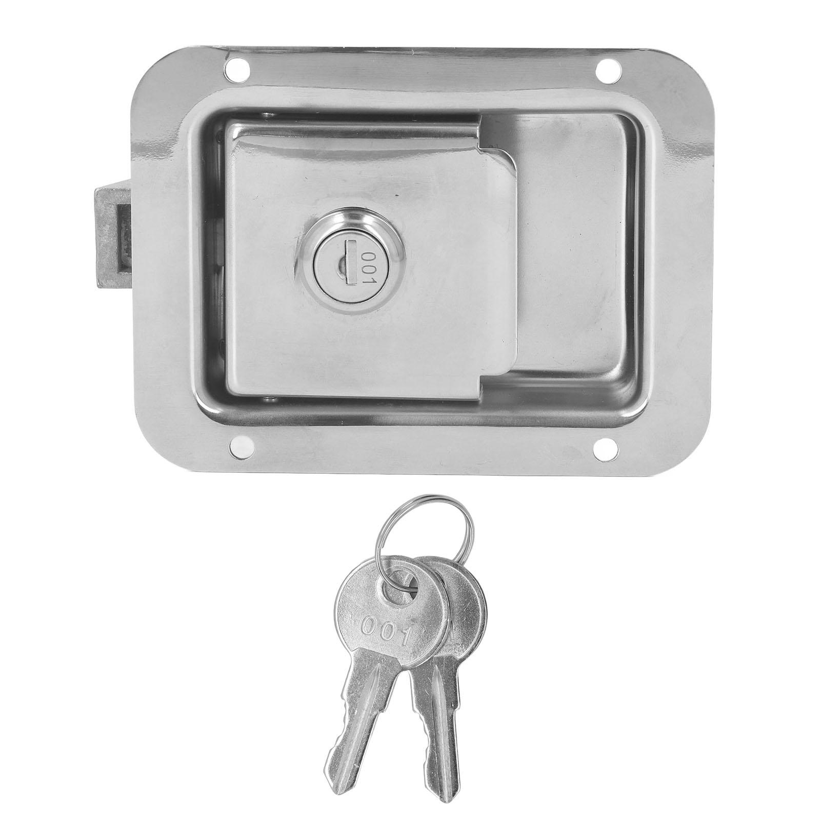 

Travel Trailer Lock Stainless Steel Flush Mount Paddle Type Toolbox Lock for Cabinet RV Door Lock срібний