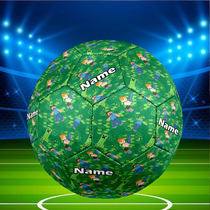 Custom Name Personalized Gamer craft-A Print Size 5 Soccer Ball Training & Match Football, for Team, Kicking, Gift for Football Enthusiasts