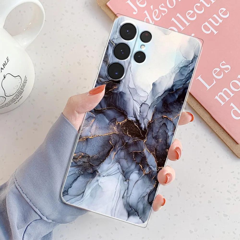 For Samsung S23 Ultra Case Cover Galaxy S23 Chic Marble Silicone Clear Phone Case For Samsung Galaxy S23 Plus Protective Bumper
