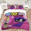 Teen Titans Go Raven Rocks Print 3Pcs Bedding Set,Duvet Cover with 2 Bedro,Pillowcase Home Birthday Gift